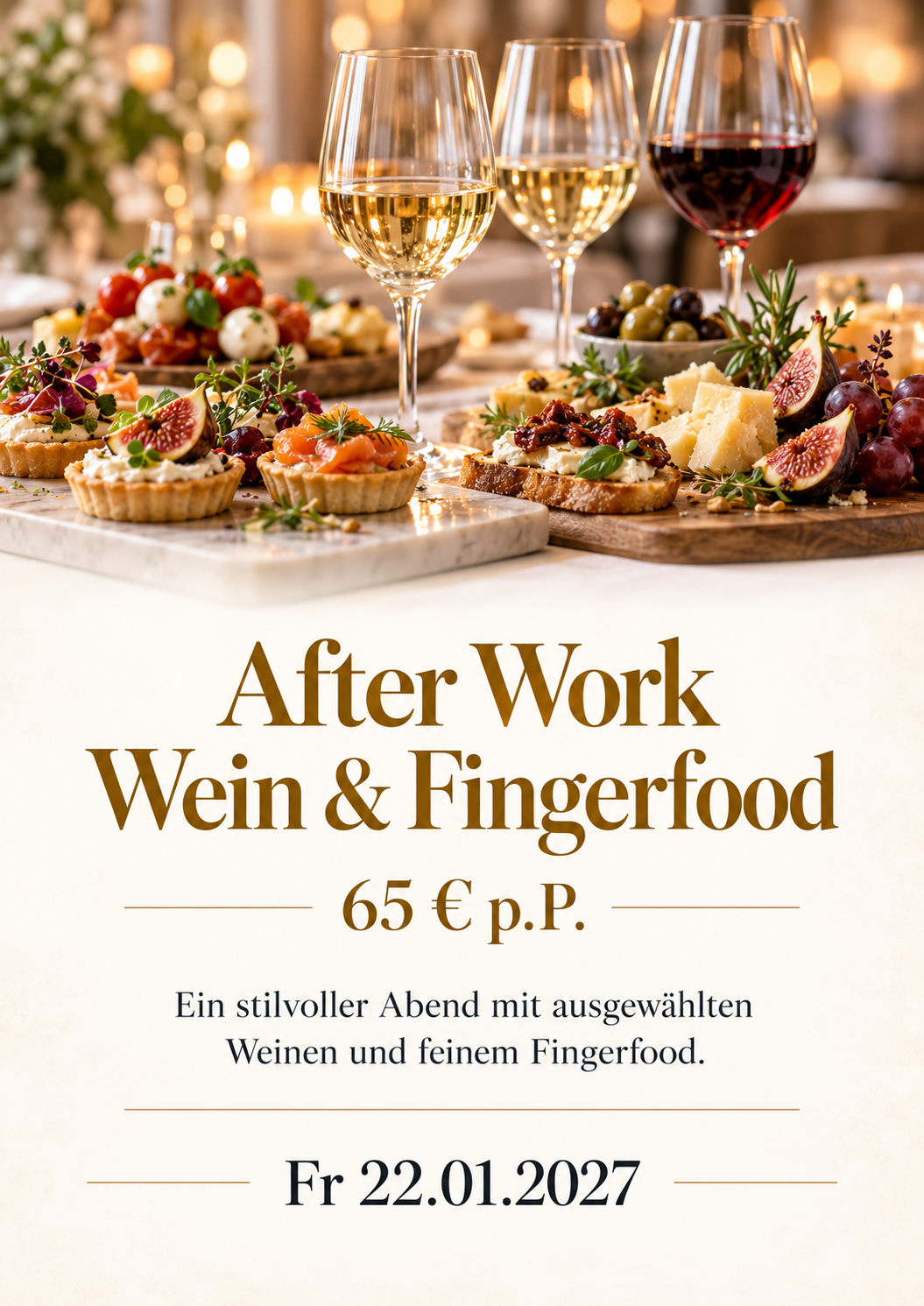 After Work Wein & Fingerfood am 22.01.2027
